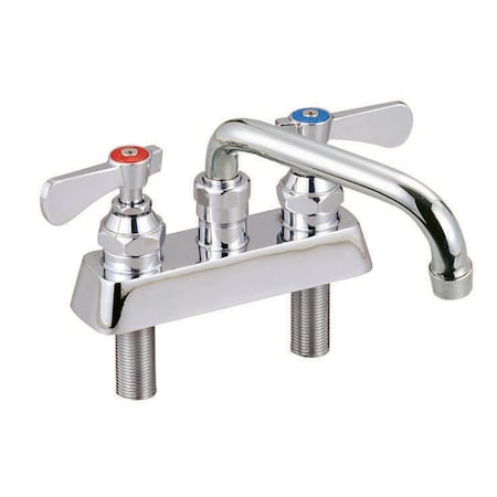 Optiflow Solid Body Faucet, 8 Swing Spout, 4 O.C. Deck Mount